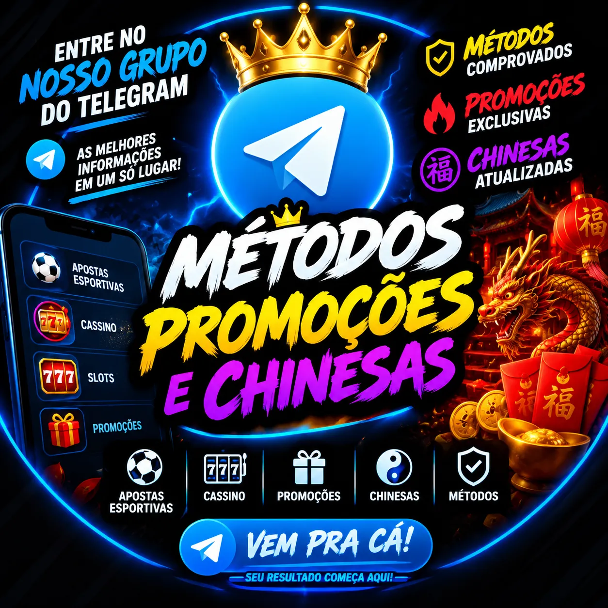 MÉTODOS, PROMOÇÕES E CHINESAS.